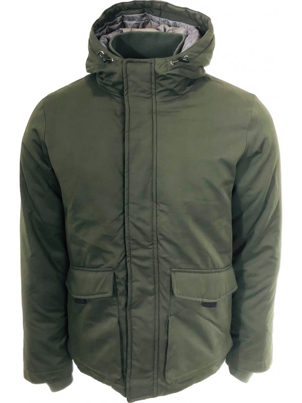 Life Style Butiken Ανδρικο μπουφάν Jacket βαμβακερό με κουκούλα LS15673 CHAKI