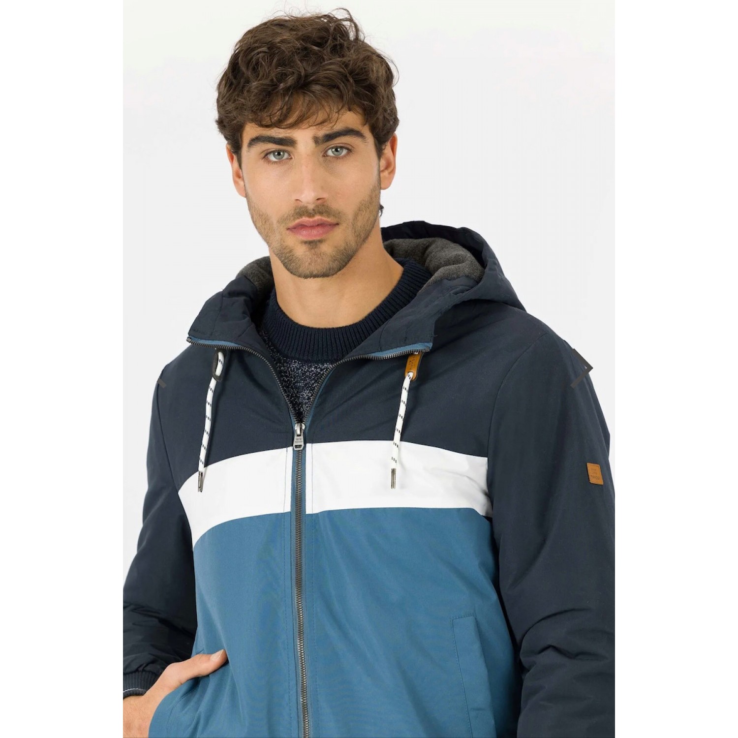 Life Style Butiken Ανδρικο μπουφάν για χειμώνα με κουκούλα 10042082 ΜΠΛΕ