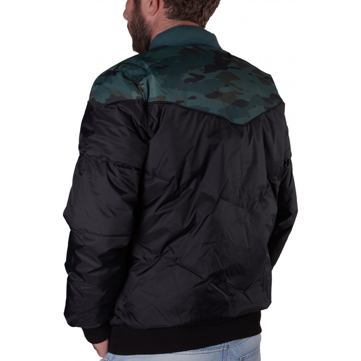 Emerson 182.EM10.136 Ανδρικό Μπουφάν Bomber για Χειμώνα Μαύρο