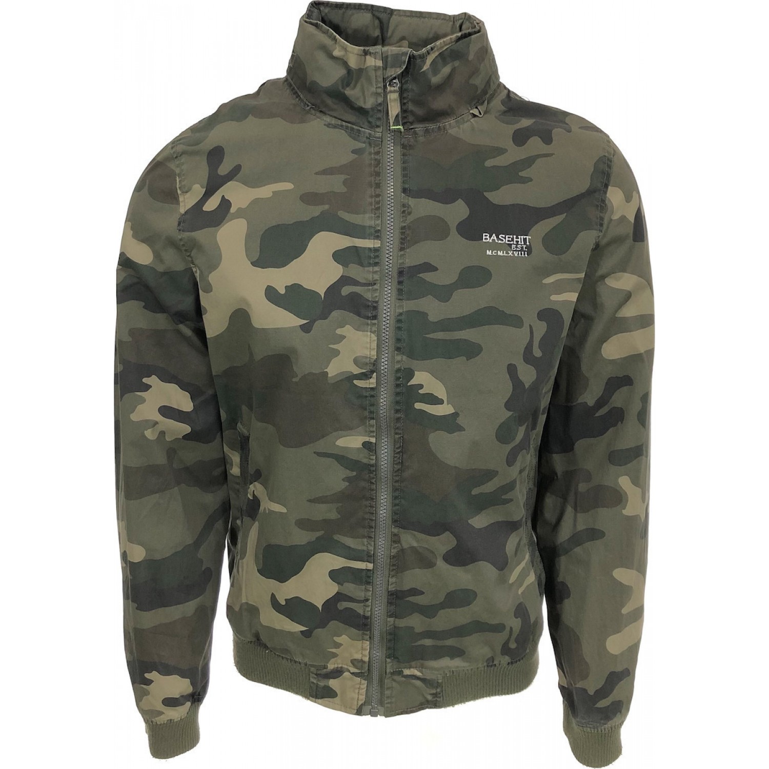 Basehit SM1605C Ανδρικό Μπουφάν Bomber για Άνοιξη Χακί