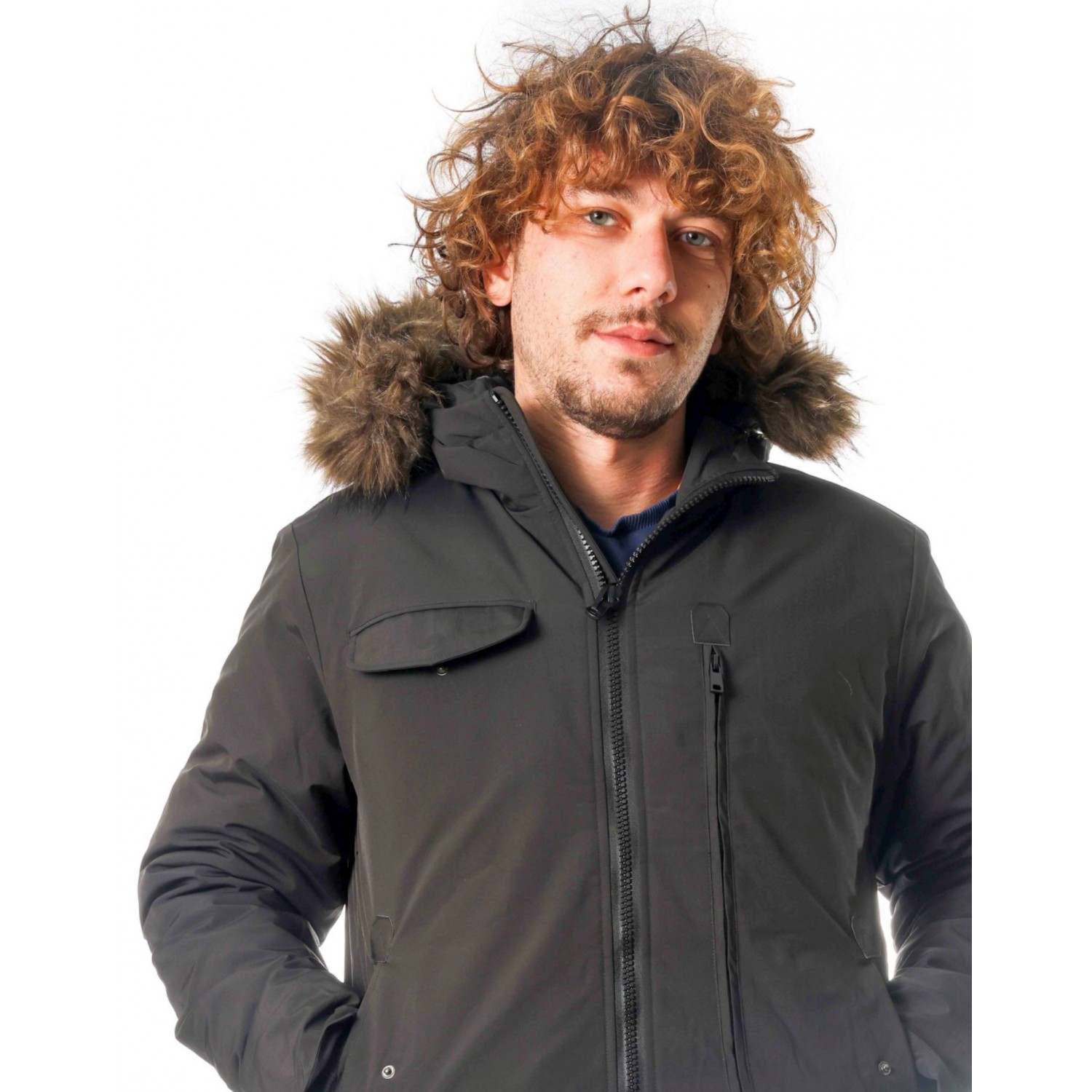 Paco & Co Ανδρικό Χειμωνιάτικο Μπουφάν Αδιάβροχο 2298419 Μαύρο