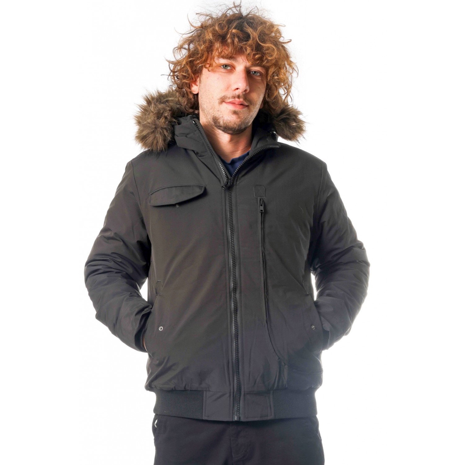 Paco & Co Ανδρικό Χειμωνιάτικο Μπουφάν Αδιάβροχο 2298419 Μαύρο