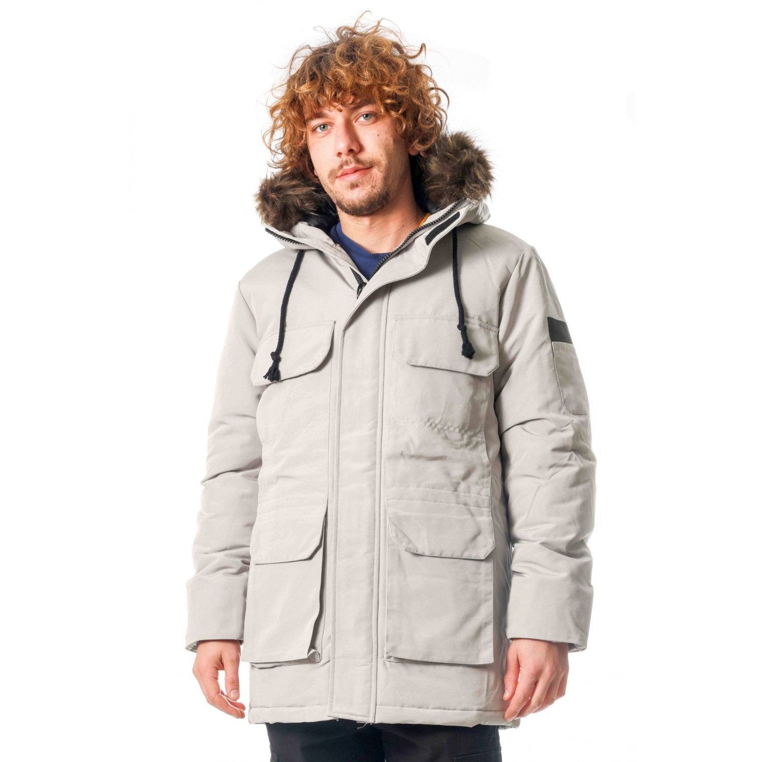 Paco & Co Ανδρικό Χειμωνιάτικο Μπουφάν Παρκά 2298421 Light Grey