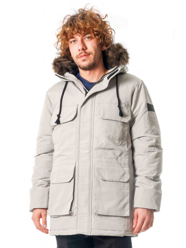 Paco & Co Ανδρικό Χειμωνιάτικο Μπουφάν Παρκά 2298421 Light Grey