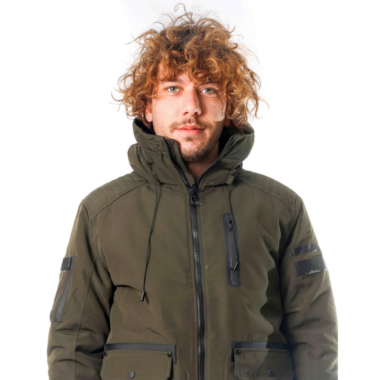 Paco & Co Ανδρικό μπουφάν με κουκούλα 2298420 Χακί