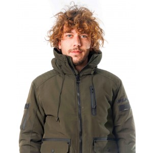 Paco & Co Ανδρικό μπουφάν με κουκούλα 2298420 Χακί