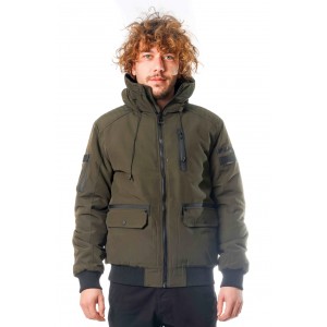 Paco & Co Ανδρικό μπουφάν με κουκούλα 2298420 Χακί