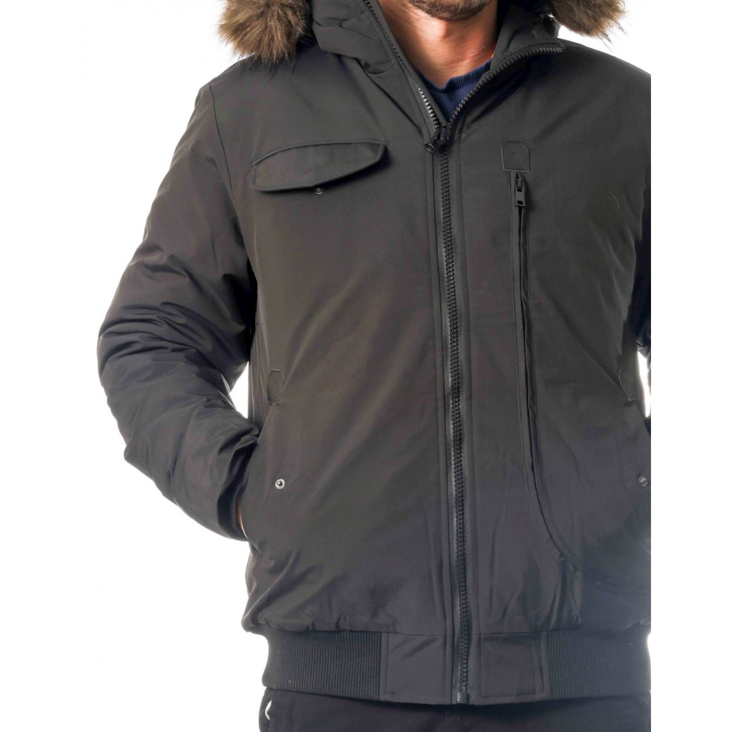 Paco & Co Ανδρικό Χειμωνιάτικο Μπουφάν Αδιάβροχο 2298419 Μαύρο