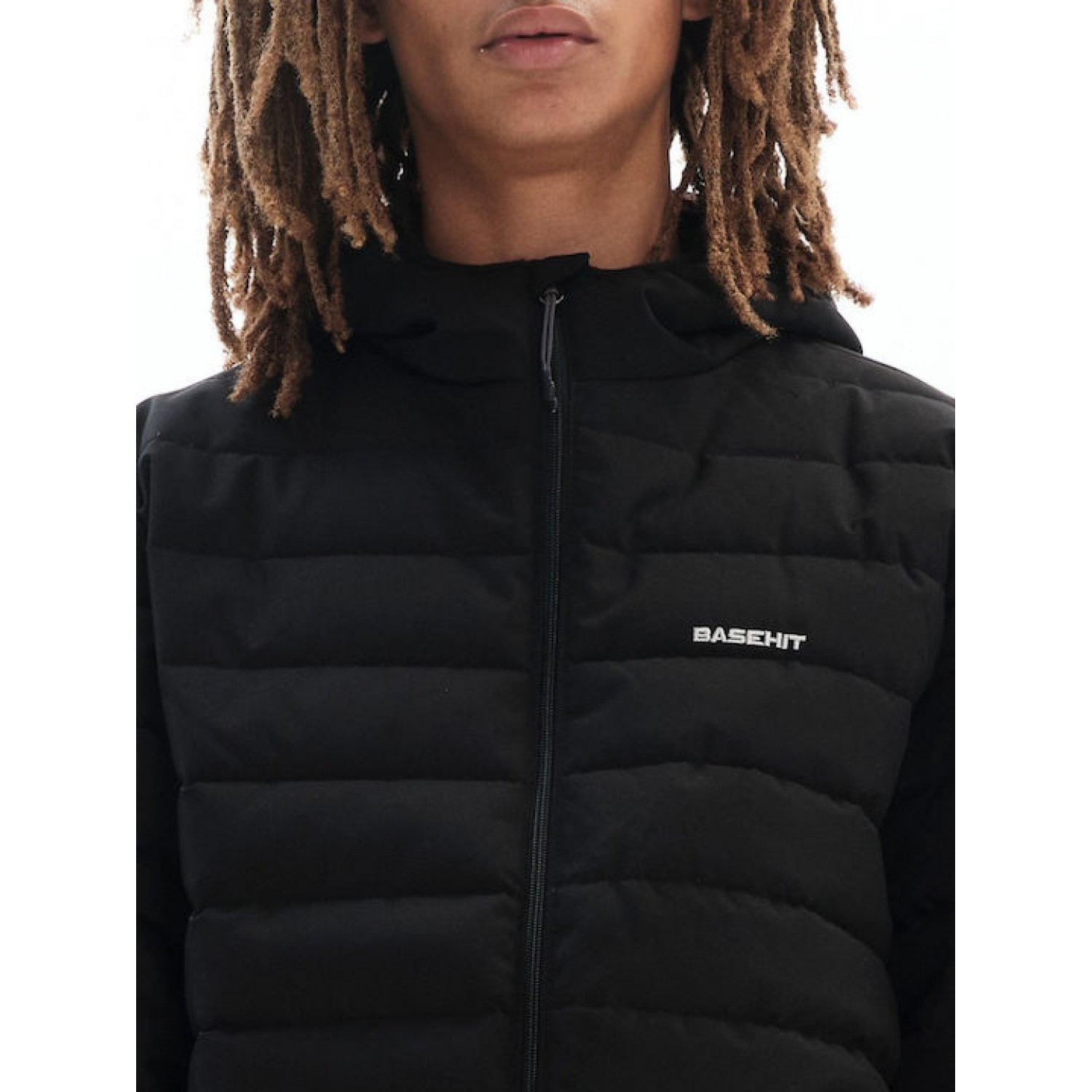 Basehit Ανδρικό Μπουφάν Puffer για Χειμώνα Μαύρο