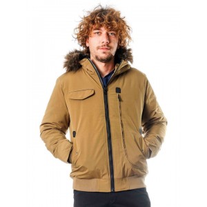 Paco & Co Ανδρικό Χειμωνιάτικο Μπουφάν Αδιάβροχο 2298419 Camel