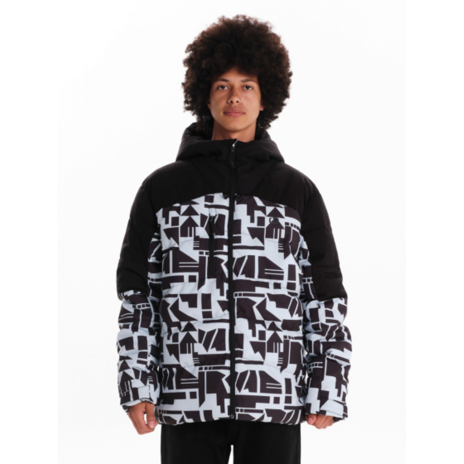 Emerson Ανδρικό Μπουφάν Puffer με κουκούλα 242.EM10.16 Ice/Black