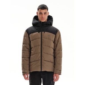 EMERSON ΑΝΔΡΙΚΟ ΜΠΟΥΦΑΝ PUFFER ΜΕ ΚΟΥΚΟΥΛΑ 232.EM10.15 CAMEL/BLACK