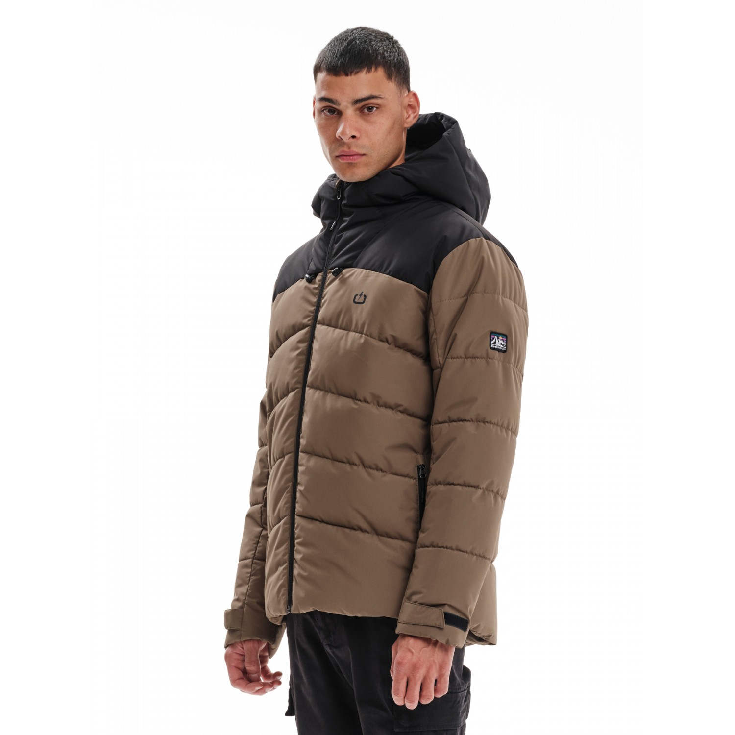 EMERSON ΑΝΔΡΙΚΟ ΜΠΟΥΦΑΝ PUFFER ΜΕ ΚΟΥΚΟΥΛΑ 232.EM10.15 CAMEL/BLACK