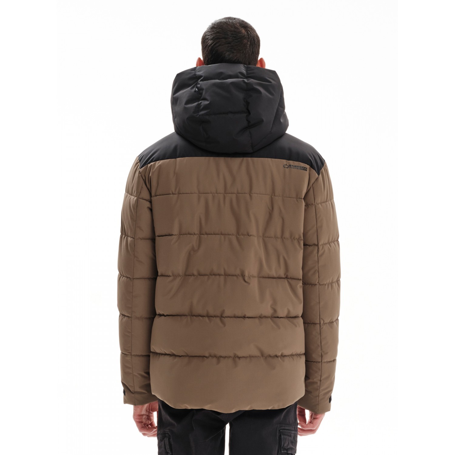EMERSON ΑΝΔΡΙΚΟ ΜΠΟΥΦΑΝ PUFFER ΜΕ ΚΟΥΚΟΥΛΑ 232.EM10.15 CAMEL/BLACK