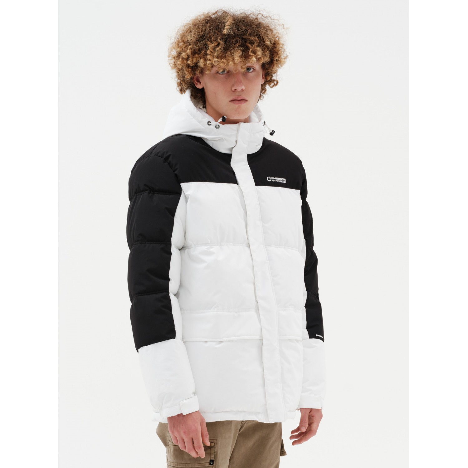 EMERSON ΑΝΔΡΙΚΟ ΜΠΟΥΦΑΝ PUFFER ΜΕ ΚΟΥΚΟΥΛΑ 232.EM10.57 WHITE/BLACK