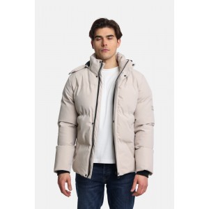 Life Style Butiken ΑΝΔΡΙΚΟ ΜΠΟΥΦΑΝ PUFFER ΜΕ ΚΟΥΚΟΥΛΑ LS12498205 Εκρού