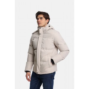 Life Style Butiken ΑΝΔΡΙΚΟ ΜΠΟΥΦΑΝ PUFFER ΜΕ ΚΟΥΚΟΥΛΑ LS12498205 Εκρού