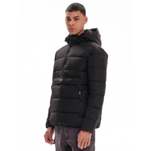 Emerson Ανδρικό Μπουφάν Puffer με αποσπώμενη κουκούλα 232.EM10.69 Black