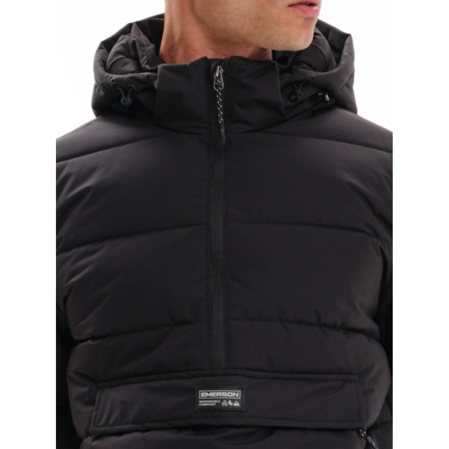 Emerson Ανδρικό Μπουφάν Puffer με αποσπώμενη κουκούλα 232.EM10.69 Black