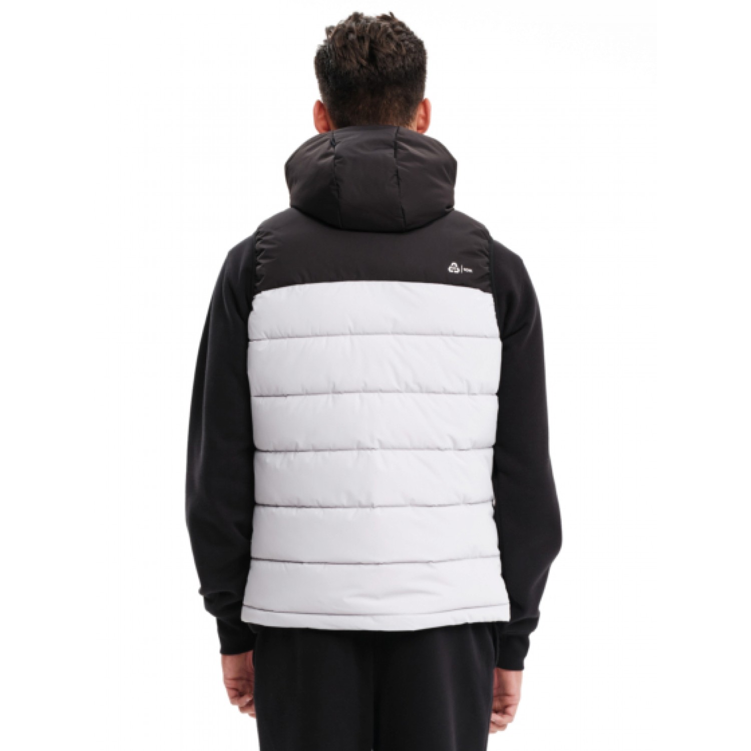 Emerson Ανδρικό Αμάνικο Μπουφάν Puffer με Κουκούλα 232.EM10.95 Ice/Black Κανονική Εφαρμογή