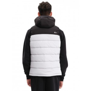 Emerson Ανδρικό Αμάνικο Μπουφάν Puffer με Κουκούλα 232.EM10.95 Ice/Black Κανονική Εφαρμογή