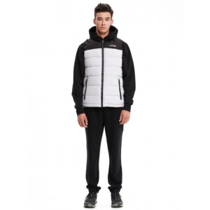 Emerson Ανδρικό Αμάνικο Μπουφάν Puffer με Κουκούλα 232.EM10.95 Ice/Black Κανονική Εφαρμογή