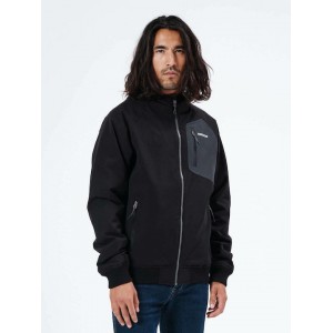 Emerson 212.EM10.32 BLACK Ανδρικό Χειμωνιάτικο Μπουφάν Bomber Αδιάβροχο και Αντιανεμικό