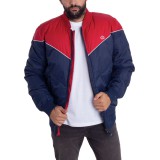 Emerson 182.EM10.136 Ανδρικό Μπουφάν Bomber για Χειμώνα Μπλε κόκκινο 1