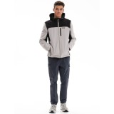 Emerson Ανδρικό Μπουφάν με Κουκούλα 232.EM10.10 Beige/Black Κανονική Εφαρμογή 7