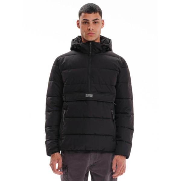 Emerson Ανδρικό Μπουφάν Puffer με αποσπώμενη κουκούλα 232.EM10.69 Black