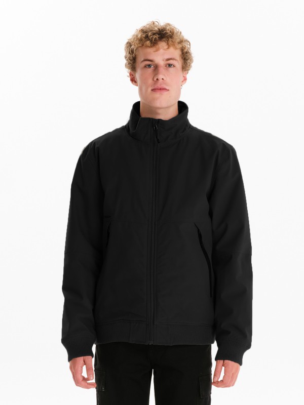 EMERSON ΑΝΔΡΙΚΟ ΜΠΟΥΦΑΝ BONDED BOMBER ΜΕ ΚΟΥΚΟΥΛΑ 252.EM10.65A Black