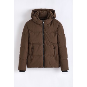 Life Style Butiken Ανδρικό Μπουφάν Bomber με αφαιρούμενη κουκούλα LS17018 Καφέ