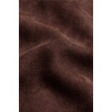 Life Style Butiken Ανδρικό Suede Μπουφάν Bomber με Γιακά LS12504D Καφέ Σκούρο (Slim Fit) 10