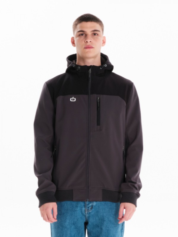 EMERSON ΑΝΔΡΙΚΟ ΜΠΟΥΦΑΝ BONDED ΜΕ ΚΟΥΚΟΥΛΑ 242.EM11.10 D.GREY/BLACK