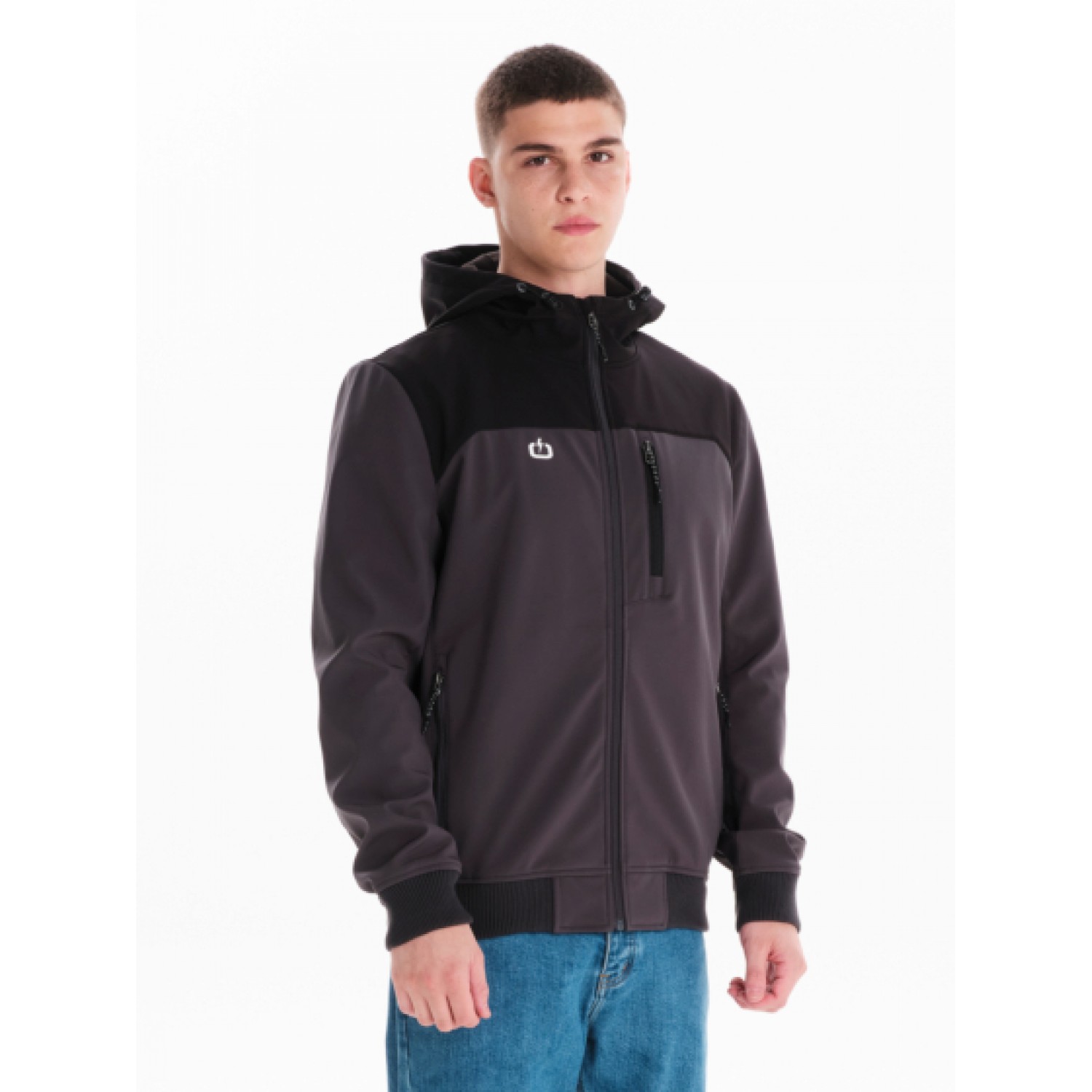 EMERSON ΑΝΔΡΙΚΟ ΜΠΟΥΦΑΝ BONDED ΜΕ ΚΟΥΚΟΥΛΑ 242.EM11.10 D.GREY/BLACK