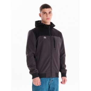 EMERSON ΑΝΔΡΙΚΟ ΜΠΟΥΦΑΝ BONDED ΜΕ ΚΟΥΚΟΥΛΑ 242.EM11.10 D.GREY/BLACK