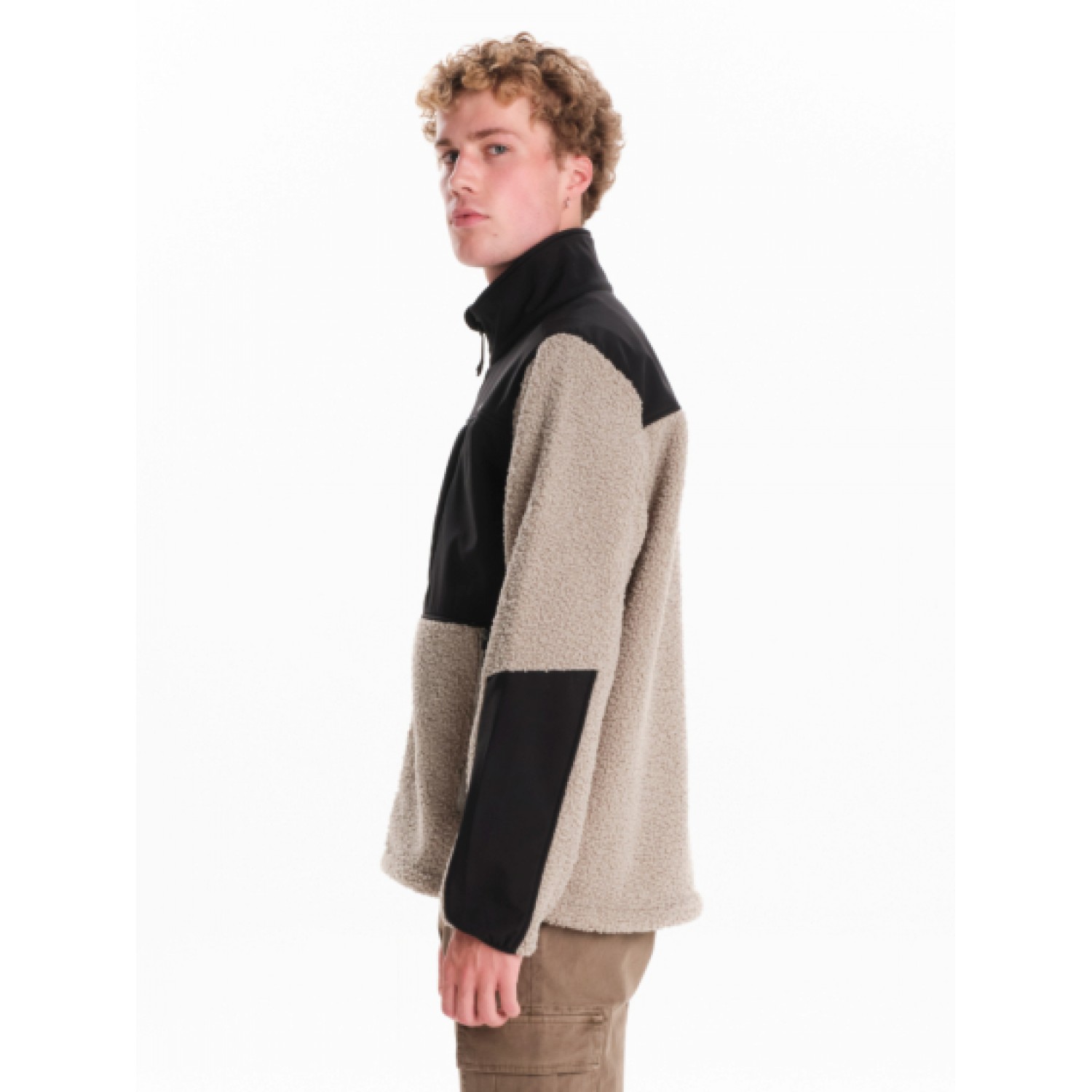 EMERSON ΑΝΔΡΙΚΟ ΜΠΟΥΦΑΝ BONDED SHERPA 2 ΣΤΡΩΣΕΩΝ 242.EM11.21 MILKY WHITE/BLACK 