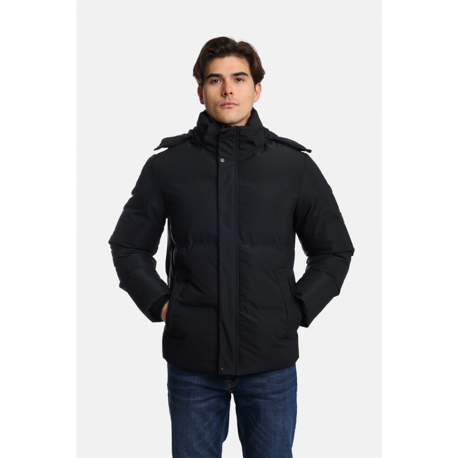 Life Style Butiken ΑΝΔΡΙΚΟ ΜΠΟΥΦΑΝ PUFFER ΜΕ ΚΟΥΚΟΥΛΑ LS12498205 Black