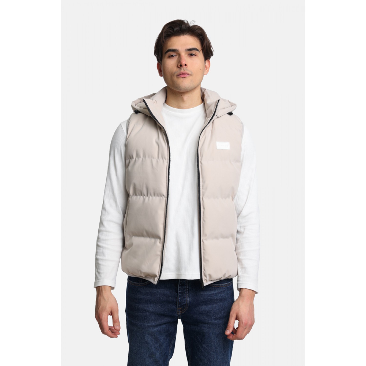 Life Style Butiken Ανδρικό Αμάνικο Μπουφάν LS12498210 Εκρού