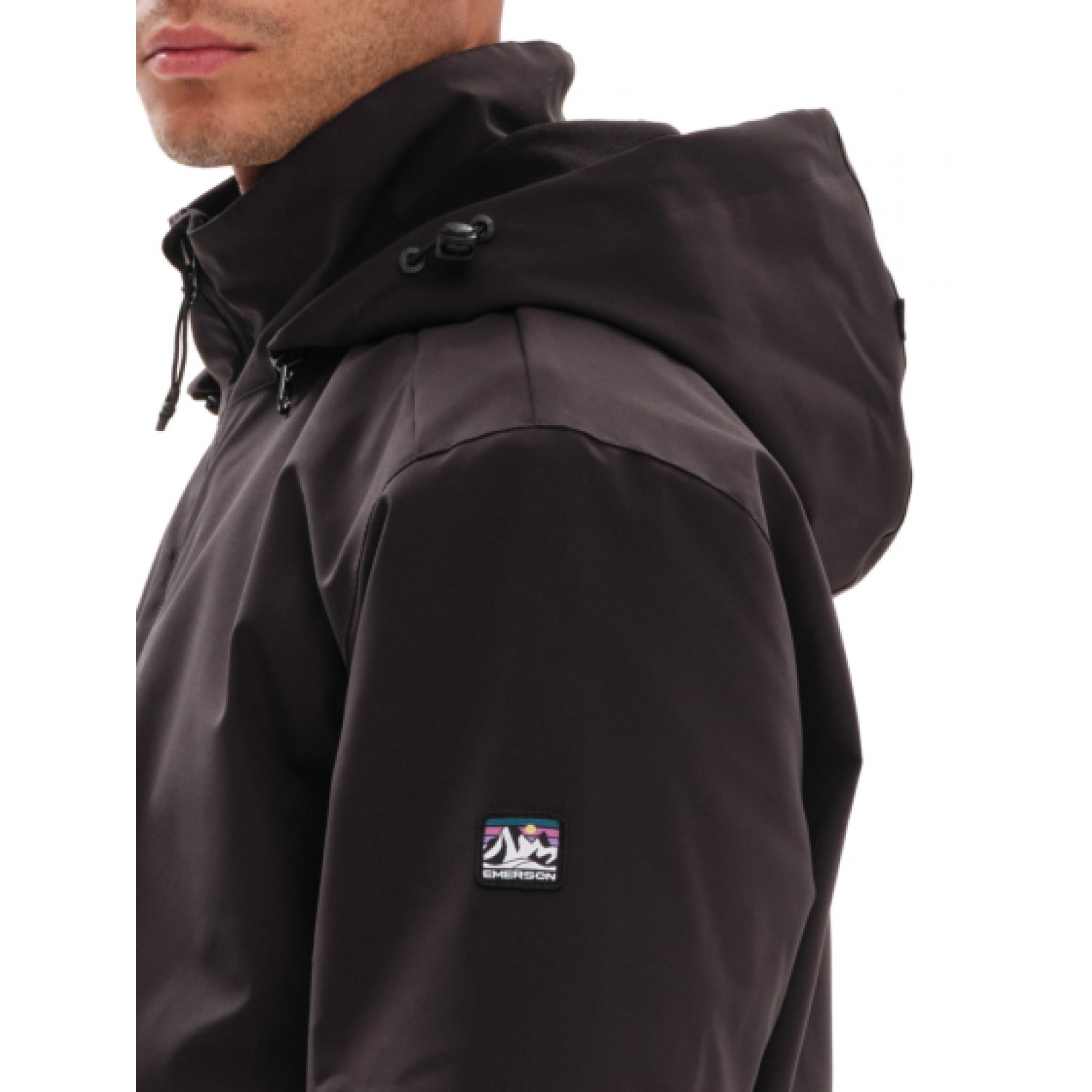 Emerson Ανδρικό Μπουφάν με κουκούλα 232.EM10.27 Black