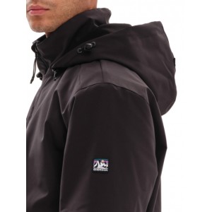 Emerson Ανδρικό Μπουφάν με κουκούλα 232.EM10.27 Black