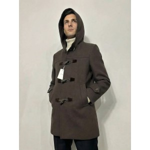 Life Style Butiken Ανδρικό παλτό μοντγκόμερι LS1303 Καφέ