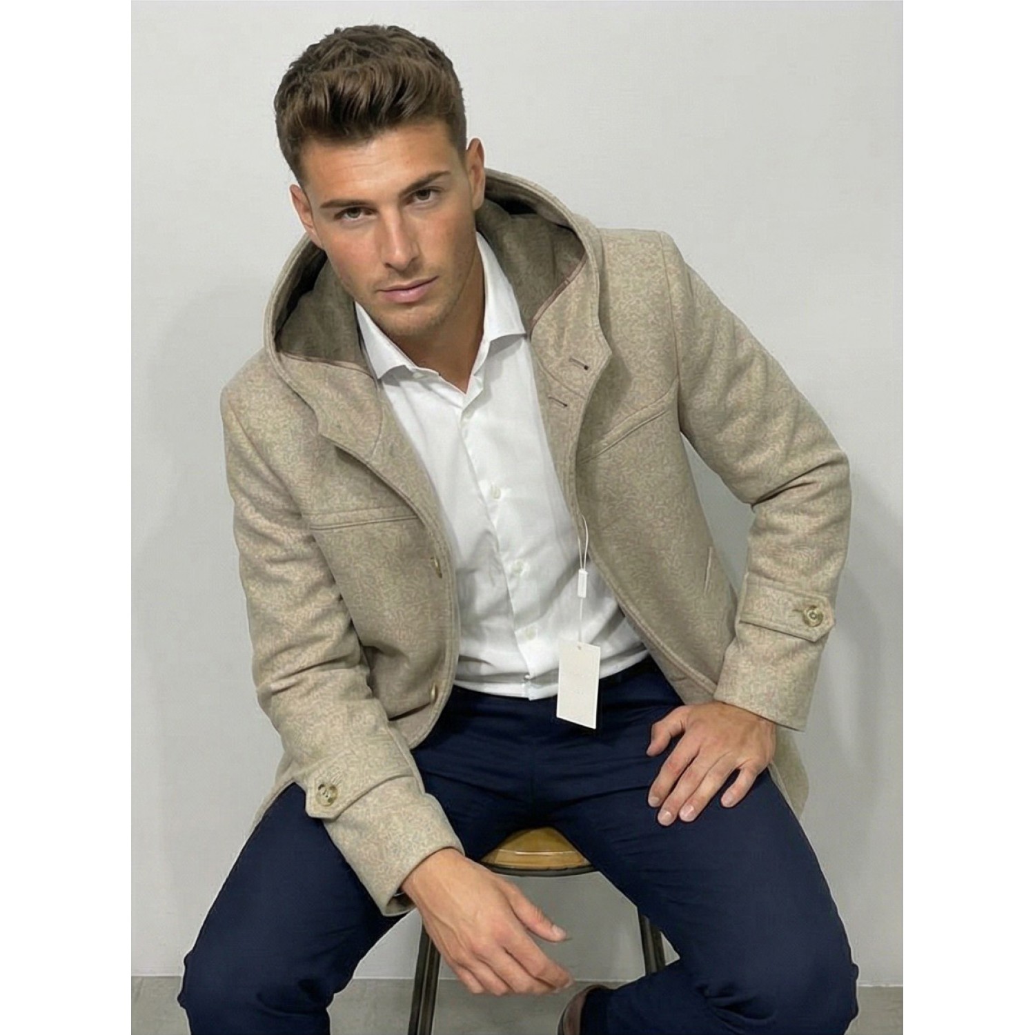 Life Style Butiken Ανδρικό ημίπαλτο LS1304 Μπεζ