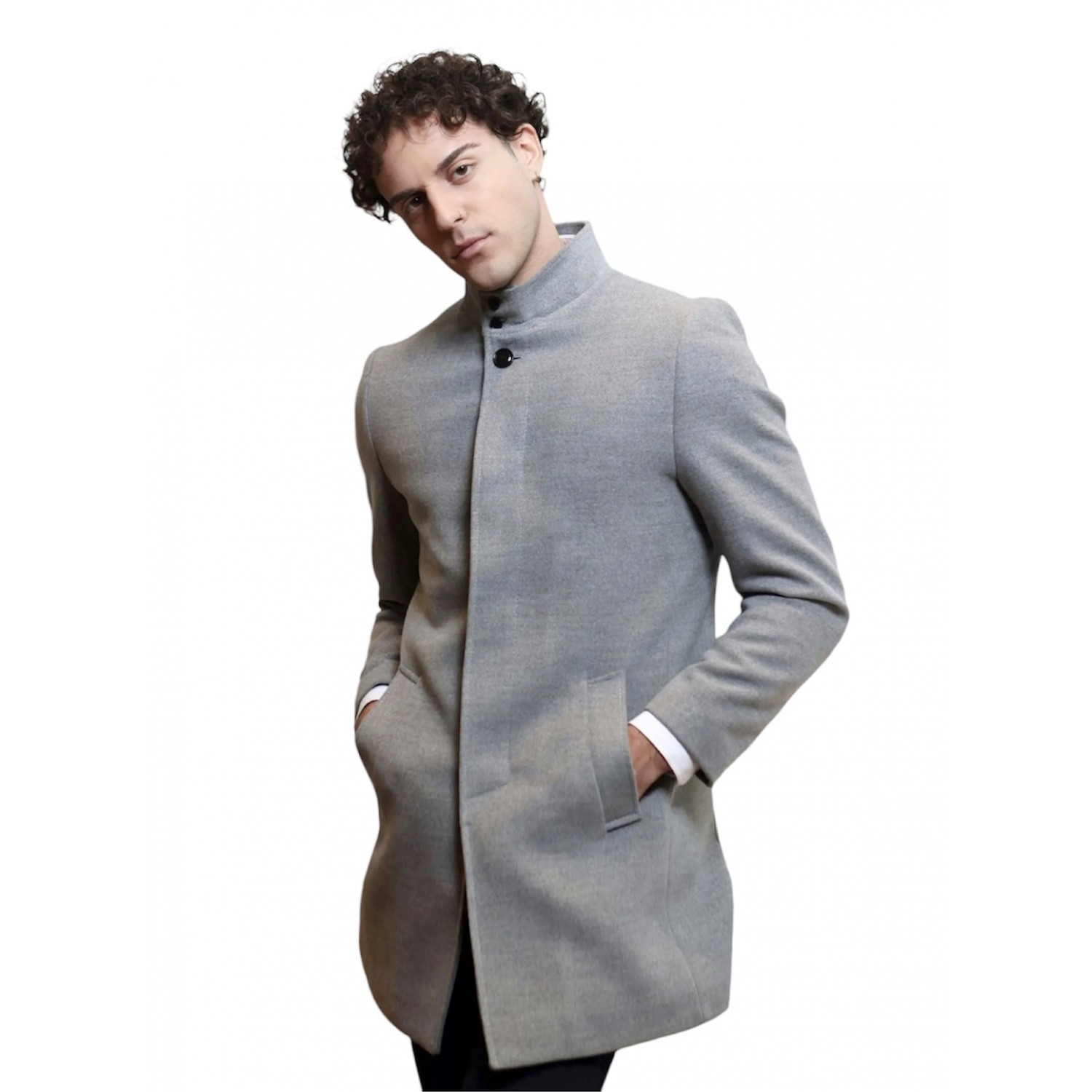 Life Style Butiken Ανδρικό Παλτό LS12576 Γκρι