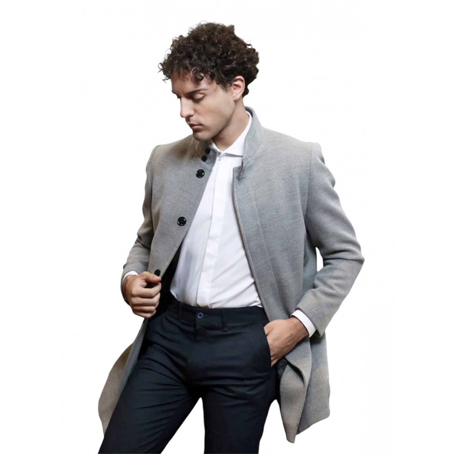 Life Style Butiken Ανδρικό Παλτό LS12576 Γκρι