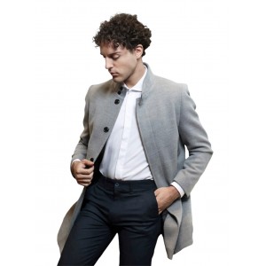 Life Style Butiken Ανδρικό Παλτό LS12576 Γκρι