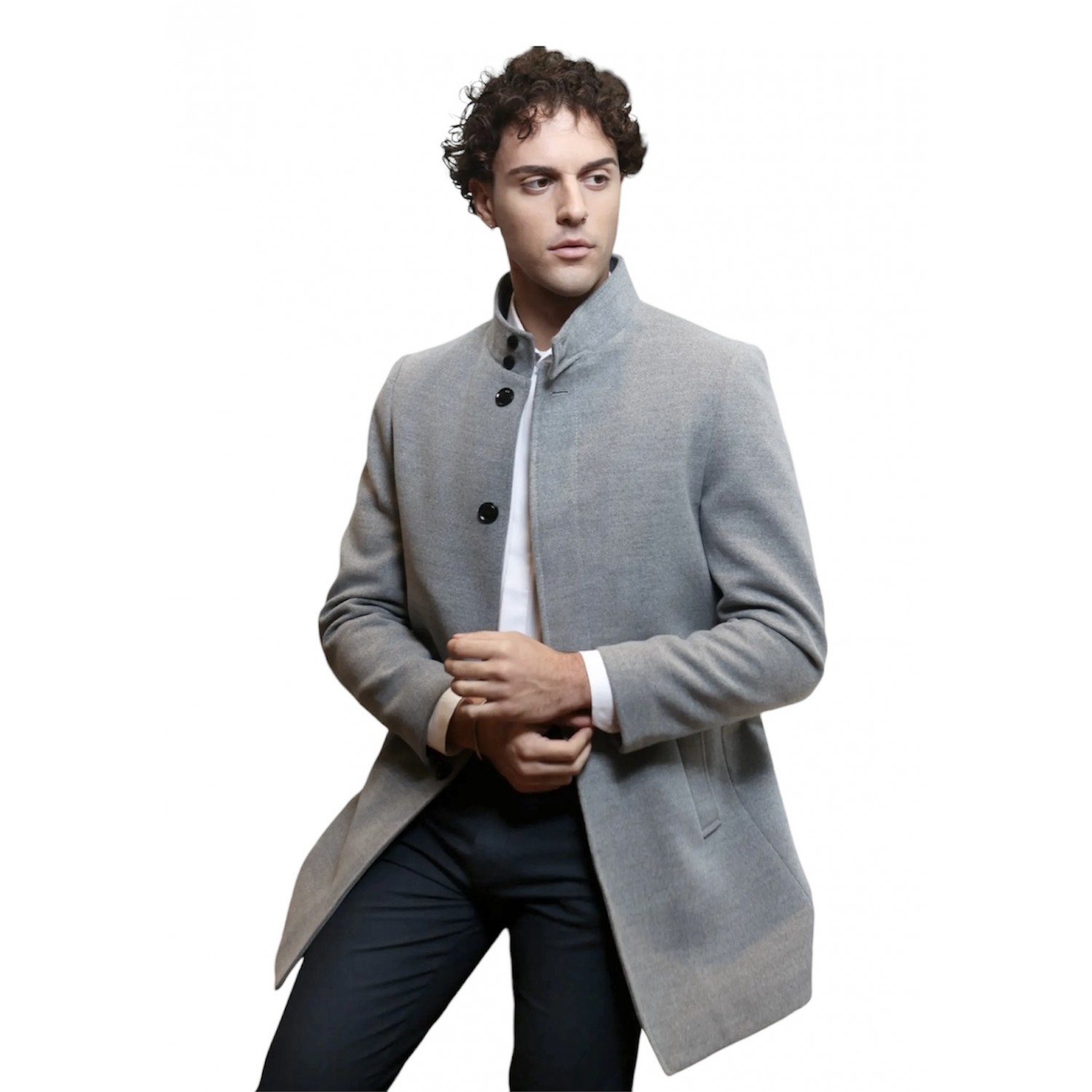 Life Style Butiken Ανδρικό Παλτό LS12576 Γκρι