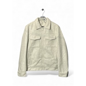 Life Style Butiken Ανδρικό Jacket τύπου Wool με τσέπες με καπάκι μπροστά LS1772322 Beige