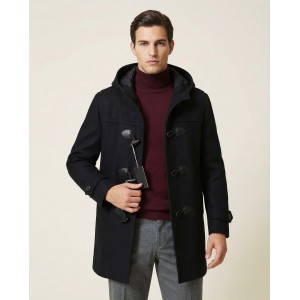 Life Style Butiken Ανδρικό παλτό μοντγκόμερι LS1303 Black