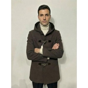 Life Style Butiken Ανδρικό παλτό μοντγκόμερι LS1303 Καφέ